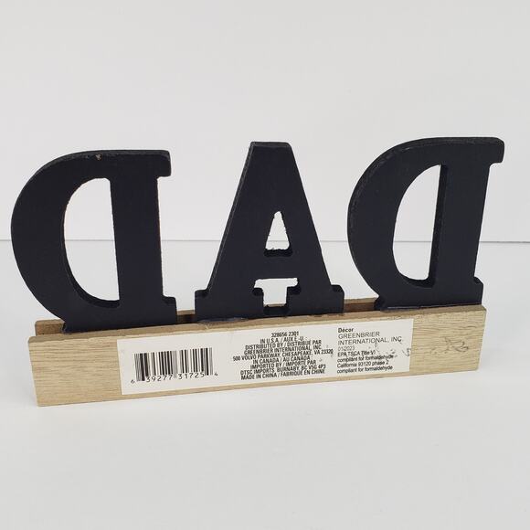 Gift for DAD Wooden Sign Free Standing for Display Desk Fathers Day Rustic Look - Picture 2 of 5